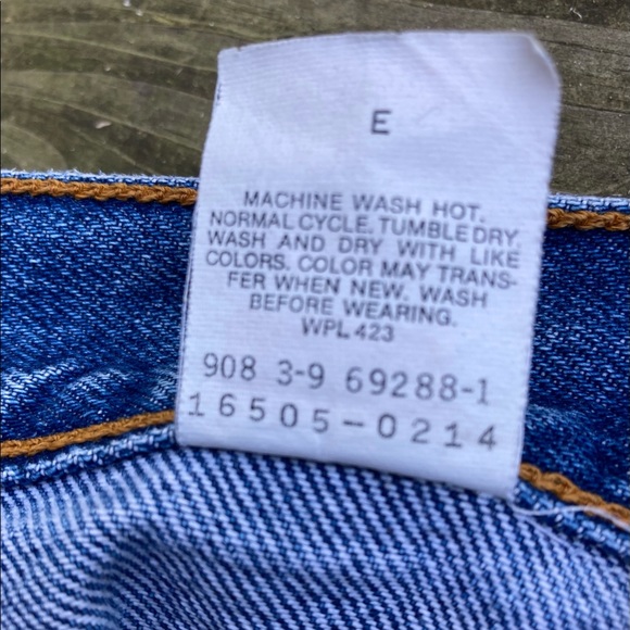 LEVI’S Vintage Jeans Retro USA MADE Cotton High Rise Tapered Blue Denim Size 14 - Picture 15 of 16